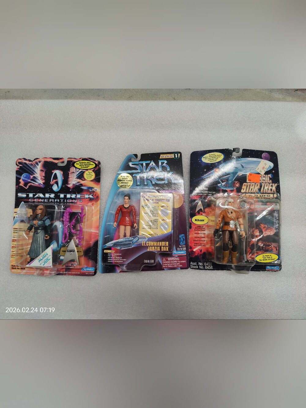 NiB 1997 Star Trek DS9 Jadzia Dax Playmates Warp Factor Series 1, Khan, B'etor